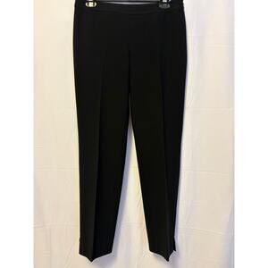 St. John Ankle Dress Pants Black Side Zip Sz 4